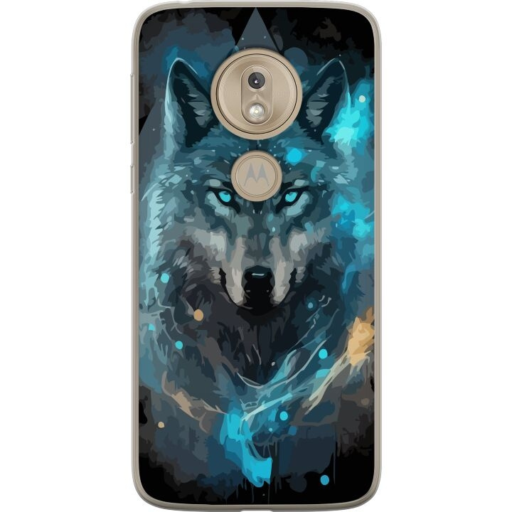 Mobiele hoes voor Motorola Moto G7 Play met Wolf ontwerp in de groep SMARTPHONE & TABLETS / Mobielbescherming / Motorola bij TP E-commerce Nordic AB (A55453)