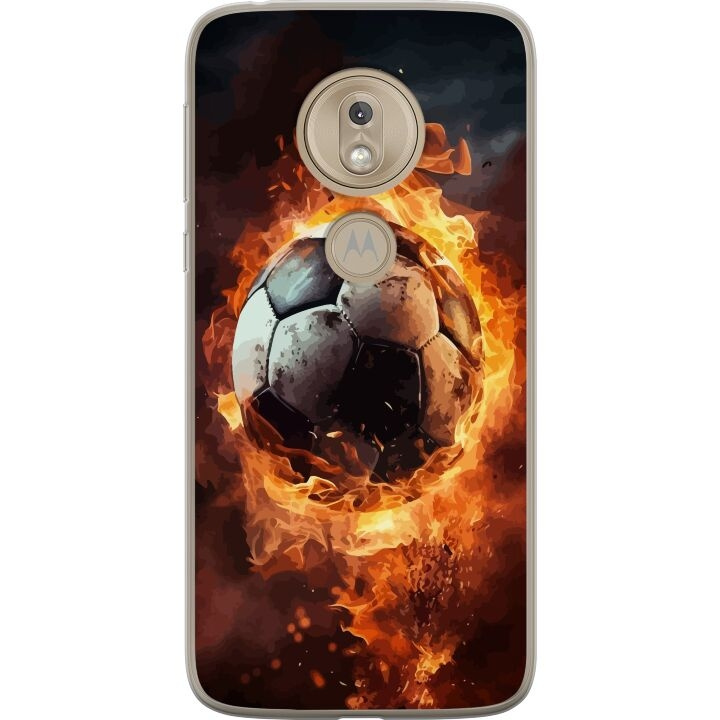 Mobiele hoes voor Motorola Moto G7 Play met Voetbal ontwerp in de groep SMARTPHONE & TABLETS / Mobielbescherming / Motorola bij TP E-commerce Nordic AB (A55469)