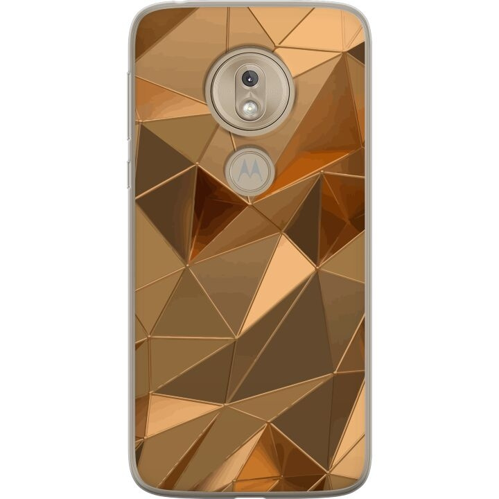 Mobiele hoes voor Motorola Moto G7 Play met 3D Goud ontwerp in de groep SMARTPHONE & TABLETS / Mobielbescherming / Motorola bij TP E-commerce Nordic AB (A55472)