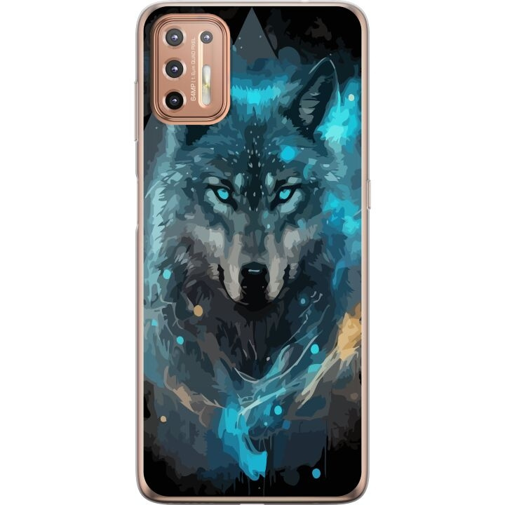 Mobiele hoes voor Motorola Moto G9 Plus met Wolf ontwerp in de groep SMARTPHONE & TABLETS / Mobielbescherming / Motorola bij TP E-commerce Nordic AB (A55534)