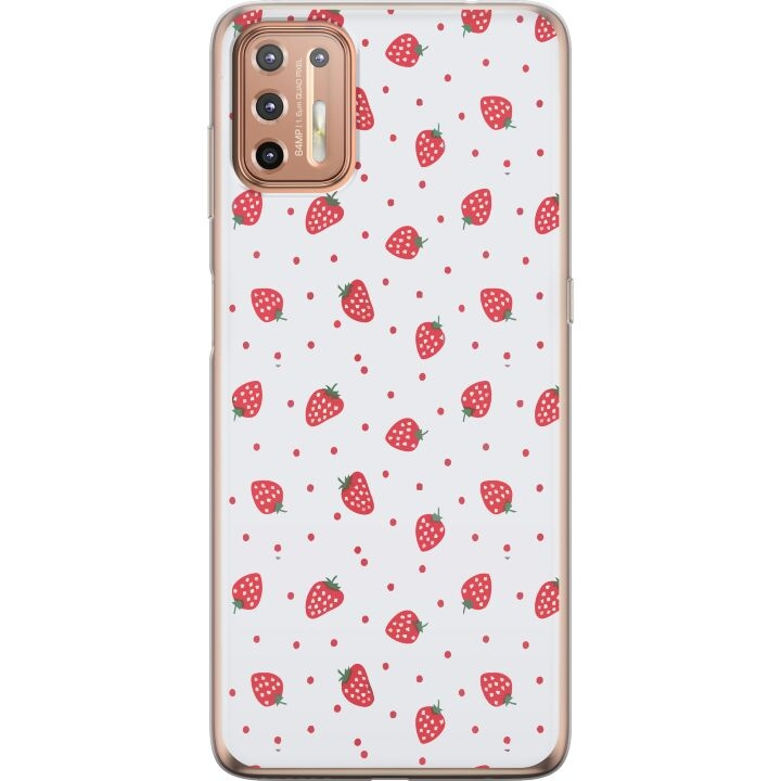 Mobiele hoes voor Motorola Moto G9 Plus met Aardbeien ontwerp in de groep SMARTPHONE & TABLETS / Mobielbescherming / Motorola bij TP E-commerce Nordic AB (A55546)