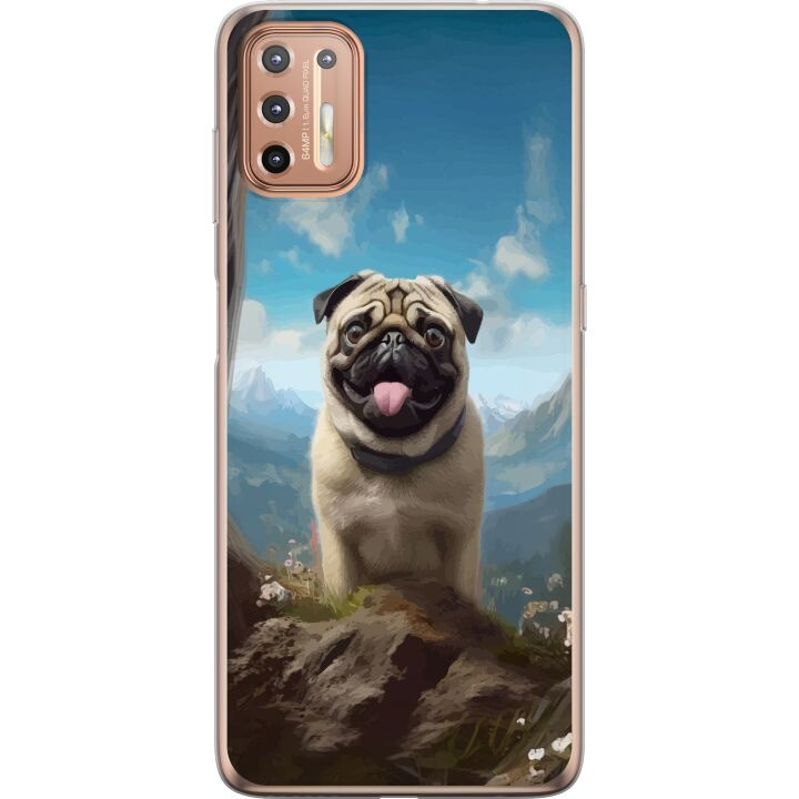 Mobiele hoes voor Motorola Moto G9 Plus met Blije Hond ontwerp in de groep SMARTPHONE & TABLETS / Mobielbescherming / Motorola bij TP E-commerce Nordic AB (A55547)