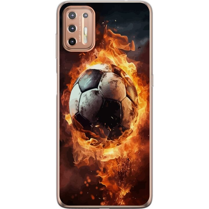 Mobiele hoes voor Motorola Moto G9 Plus met Voetbal ontwerp in de groep SMARTPHONE & TABLETS / Mobielbescherming / Motorola bij TP E-commerce Nordic AB (A55550)