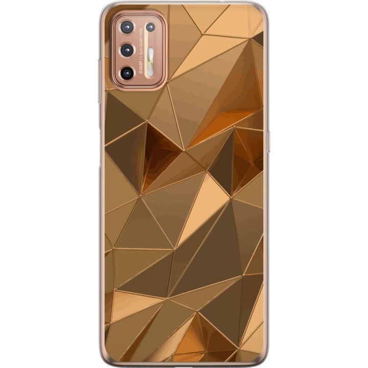 Mobiele hoes voor Motorola Moto G9 Plus met 3D Goud ontwerp in de groep SMARTPHONE & TABLETS / Mobielbescherming / Motorola bij TP E-commerce Nordic AB (A55553)