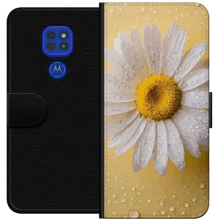 Portemonnee-hoesje voor Motorola Moto G9 Play met Porseleinbloem ontwerp in de groep SMARTPHONE & TABLETS / Mobielbescherming / Motorola bij TP E-commerce Nordic AB (A55583)