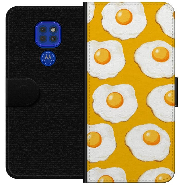 Portemonnee-hoesje voor Motorola Moto G9 Play met Gebakken ei ontwerp in de groep SMARTPHONE & TABLETS / Mobielbescherming / Motorola bij TP E-commerce Nordic AB (A55585)