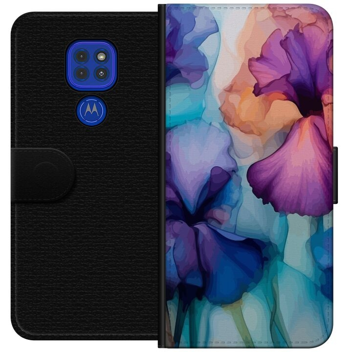 Portemonnee-hoesje voor Motorola Moto G9 Play met Magische bloemen ontwerp in de groep SMARTPHONE & TABLETS / Mobielbescherming / Motorola bij TP E-commerce Nordic AB (A55586)