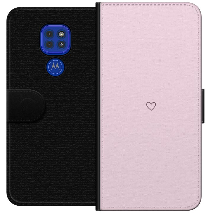 Portemonnee-hoesje voor Motorola Moto G9 Play met Hart ontwerp in de groep SMARTPHONE & TABLETS / Mobielbescherming / Motorola bij TP E-commerce Nordic AB (A55602)