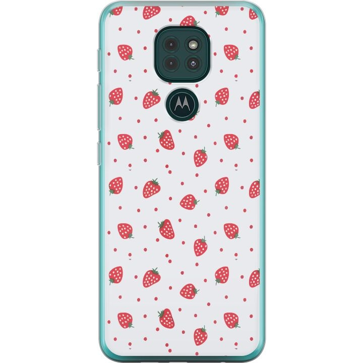 Mobiele hoes voor Motorola Moto G9 Play met Aardbeien ontwerp in de groep SMARTPHONE & TABLETS / Mobielbescherming / Motorola bij TP E-commerce Nordic AB (A55627)