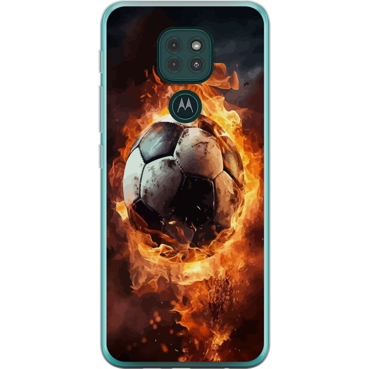 Mobiele hoes voor Motorola Moto G9 Play met Voetbal ontwerp in de groep SMARTPHONE & TABLETS / Mobielbescherming / Motorola bij TP E-commerce Nordic AB (A55631)