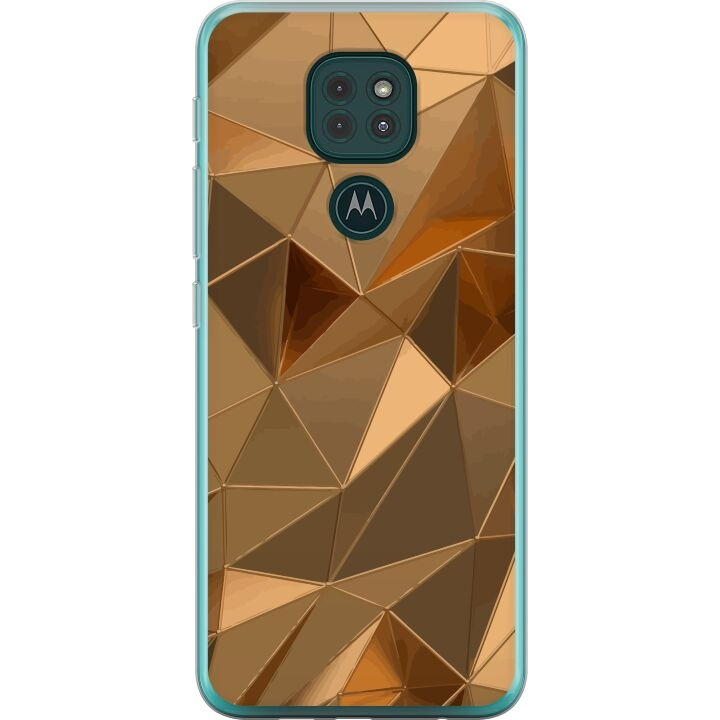 Mobiele hoes voor Motorola Moto G9 Play met 3D Goud ontwerp in de groep SMARTPHONE & TABLETS / Mobielbescherming / Motorola bij TP E-commerce Nordic AB (A55634)