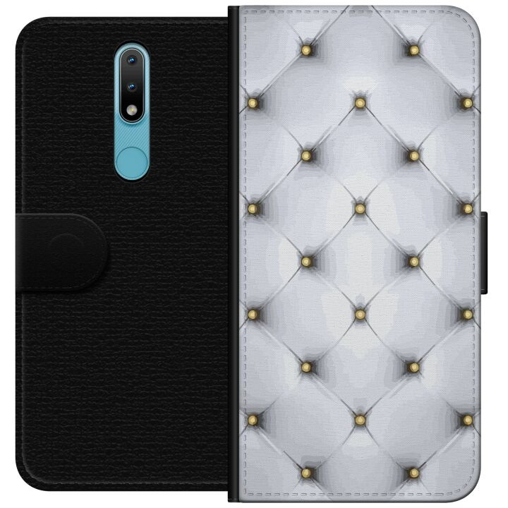 Portemonnee-hoesje voor Nokia 2.4 met Luxe ontwerp in de groep SMARTPHONE & TABLETS / Mobielbescherming / Nokia/Microsoft bij TP E-commerce Nordic AB (A55678)