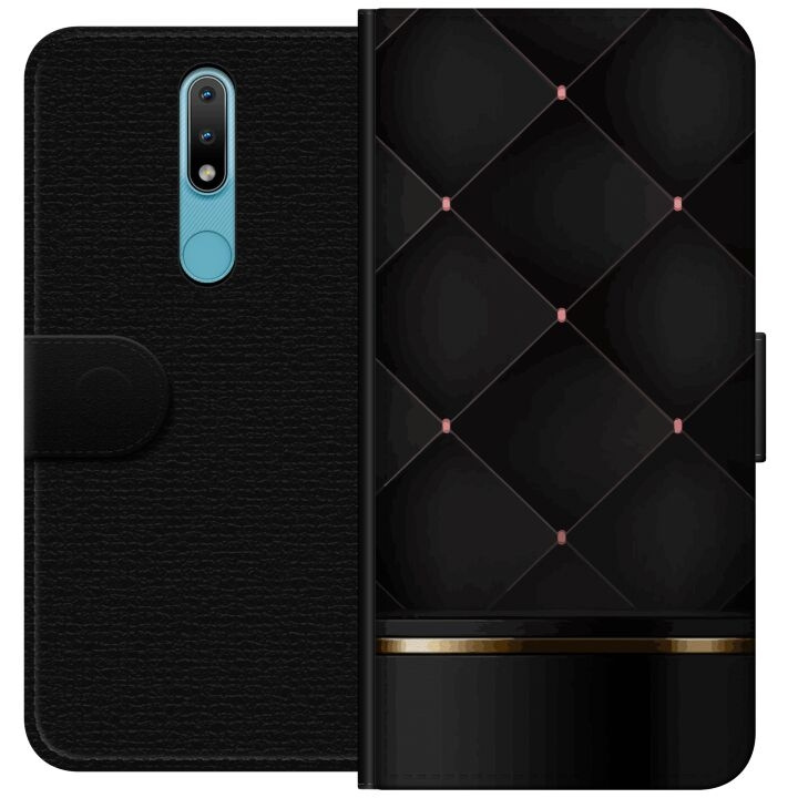 Portemonnee-hoesje voor Nokia 2.4 met Luxe lijn ontwerp in de groep SMARTPHONE & TABLETS / Mobielbescherming / Nokia/Microsoft bij TP E-commerce Nordic AB (A55679)