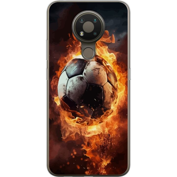 Mobiele hoes voor Nokia 3.4 met Voetbal ontwerp in de groep SMARTPHONE & TABLETS / Mobielbescherming / Nokia/Microsoft bij TP E-commerce Nordic AB (A55739)