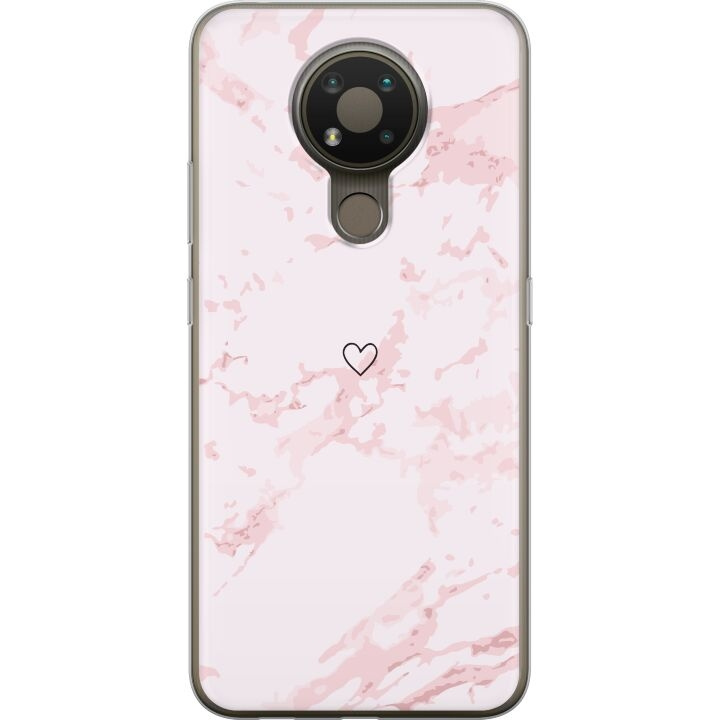 Mobiele hoes voor Nokia 3.4 met Roze Hart ontwerp in de groep SMARTPHONE & TABLETS / Mobielbescherming / Nokia/Microsoft bij TP E-commerce Nordic AB (A55741)