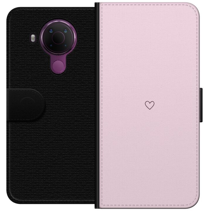 Portemonnee-hoesje voor Nokia 5.4 met Hart ontwerp in de groep SMARTPHONE & TABLETS / Mobielbescherming / Nokia/Microsoft bij TP E-commerce Nordic AB (A55764)