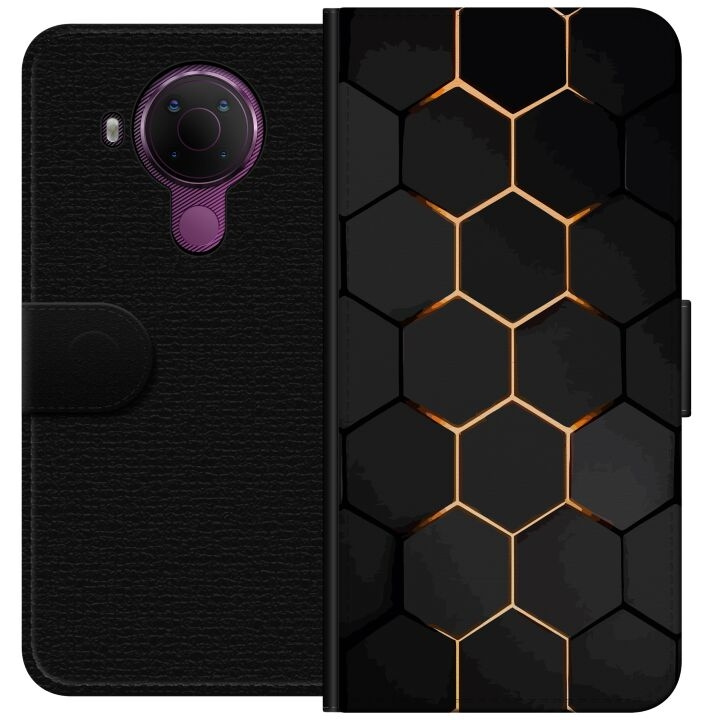 Portemonnee-hoesje voor Nokia 5.4 met Luxe Patroon ontwerp in de groep SMARTPHONE & TABLETS / Mobielbescherming / Nokia/Microsoft bij TP E-commerce Nordic AB (A55770)