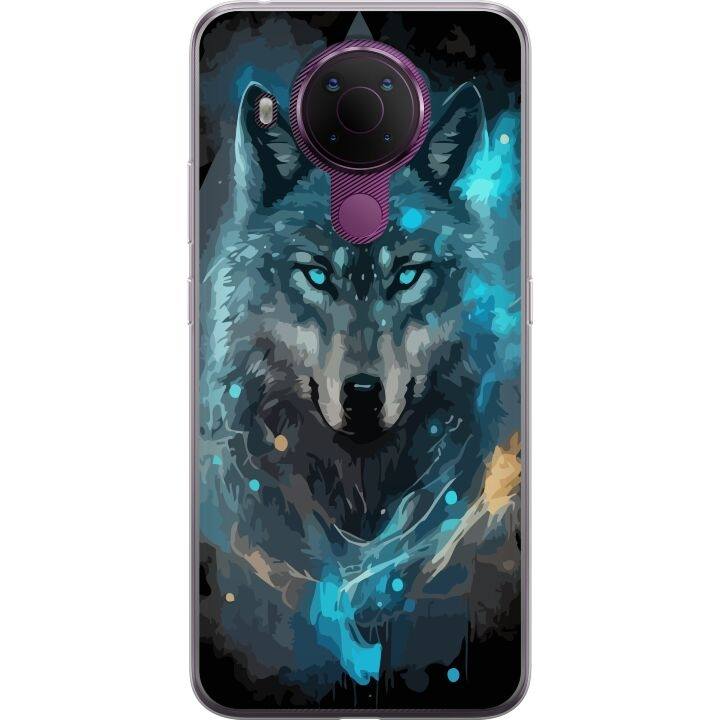 Mobiele hoes voor Nokia 5.4 met Wolf ontwerp in de groep SMARTPHONE & TABLETS / Mobielbescherming / Nokia/Microsoft bij TP E-commerce Nordic AB (A55777)