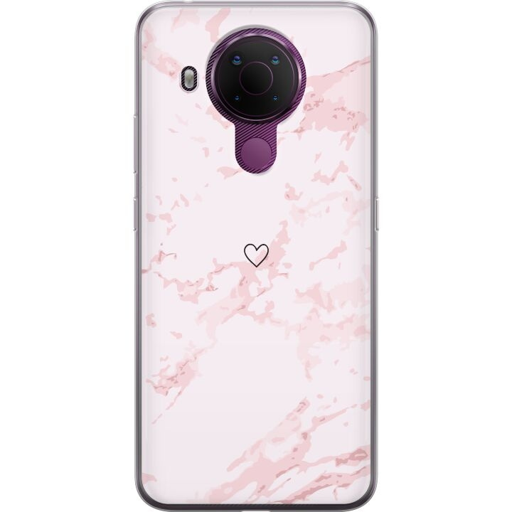 Mobiele hoes voor Nokia 5.4 met Roze Hart ontwerp in de groep SMARTPHONE & TABLETS / Mobielbescherming / Nokia/Microsoft bij TP E-commerce Nordic AB (A55795)