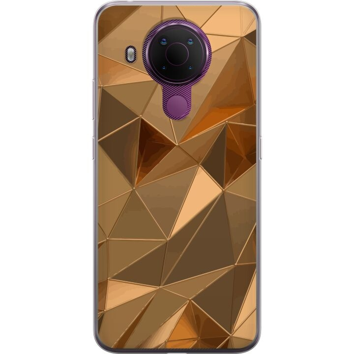 Mobiele hoes voor Nokia 5.4 met 3D Goud ontwerp in de groep SMARTPHONE & TABLETS / Mobielbescherming / Nokia/Microsoft bij TP E-commerce Nordic AB (A55796)