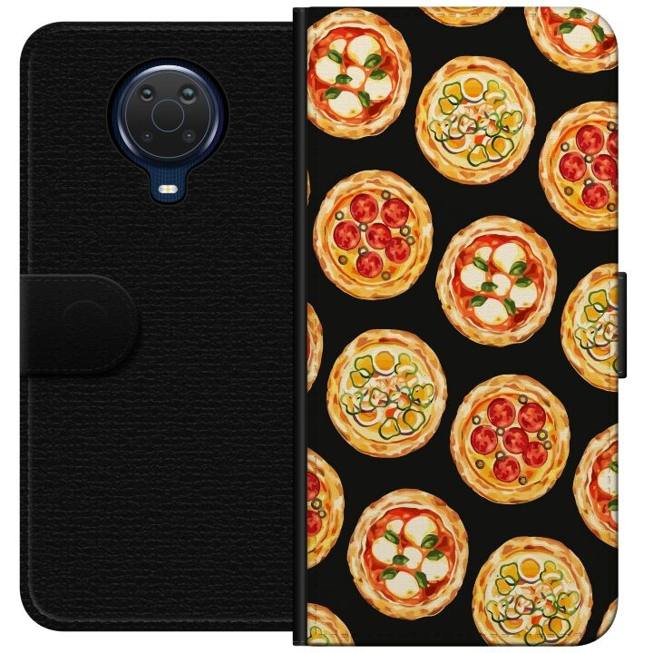 Portemonnee-hoesje voor Nokia G20 met Pizza ontwerp in de groep SMARTPHONE & TABLETS / Mobielbescherming / Nokia/Microsoft bij TP E-commerce Nordic AB (A55947)