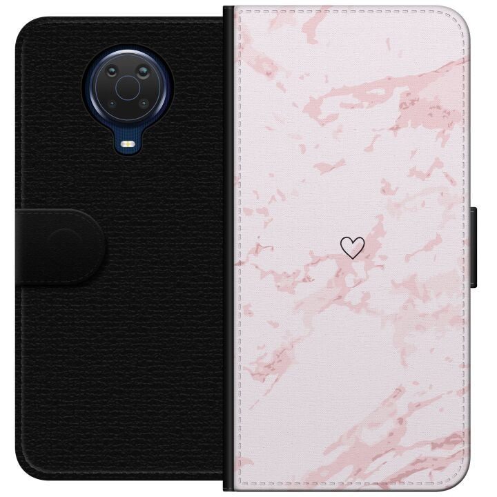 Portemonnee-hoesje voor Nokia G20 met Roze Hart ontwerp in de groep SMARTPHONE & TABLETS / Mobielbescherming / Nokia/Microsoft bij TP E-commerce Nordic AB (A55957)