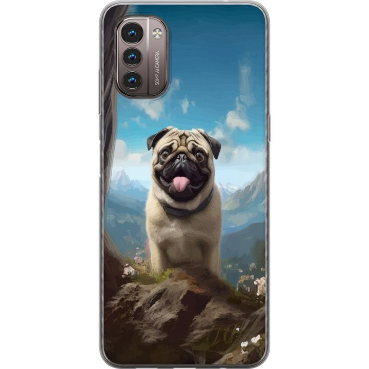 Mobiele hoes voor Nokia G21 met Blije Hond ontwerp in de groep SMARTPHONE & TABLETS / Mobielbescherming / Nokia/Microsoft bij TP E-commerce Nordic AB (A56006)