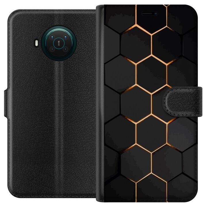 Portemonnee-hoesje voor Nokia X20 met Luxe Patroon ontwerp in de groep SMARTPHONE & TABLETS / Mobielbescherming / Nokia/Microsoft bij TP E-commerce Nordic AB (A56121)