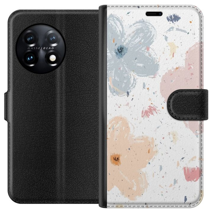 Portemonnee-hoesje voor OnePlus 11 met Bloemen ontwerp in de groep SMARTPHONE & TABLETS / Mobielbescherming / OnePlus bij TP E-commerce Nordic AB (A56405)