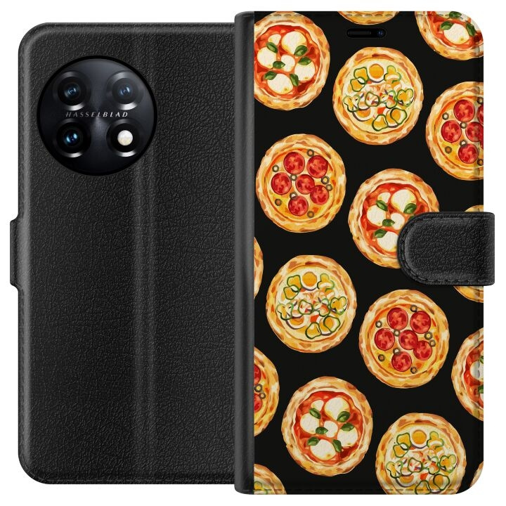 Portemonnee-hoesje voor OnePlus 11 met Pizza ontwerp in de groep SMARTPHONE & TABLETS / Mobielbescherming / OnePlus bij TP E-commerce Nordic AB (A56406)