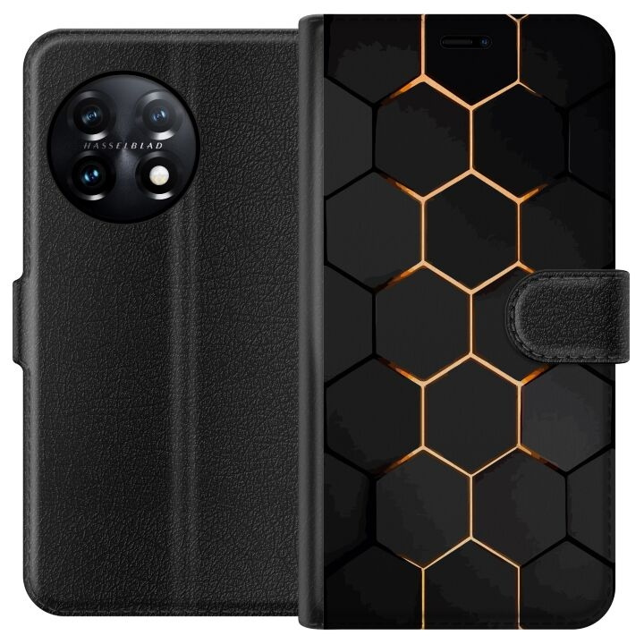 Portemonnee-hoesje voor OnePlus 11 met Luxe Patroon ontwerp in de groep SMARTPHONE & TABLETS / Mobielbescherming / OnePlus bij TP E-commerce Nordic AB (A56418)