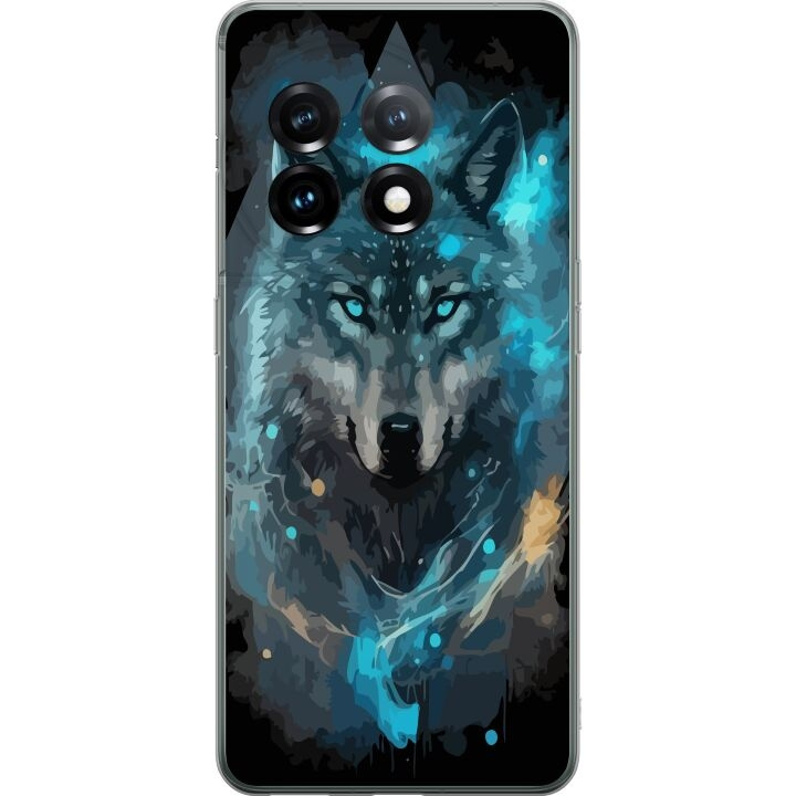 Mobiele hoes voor OnePlus 11 met Wolf ontwerp in de groep SMARTPHONE & TABLETS / Mobielbescherming / OnePlus bij TP E-commerce Nordic AB (A56425)