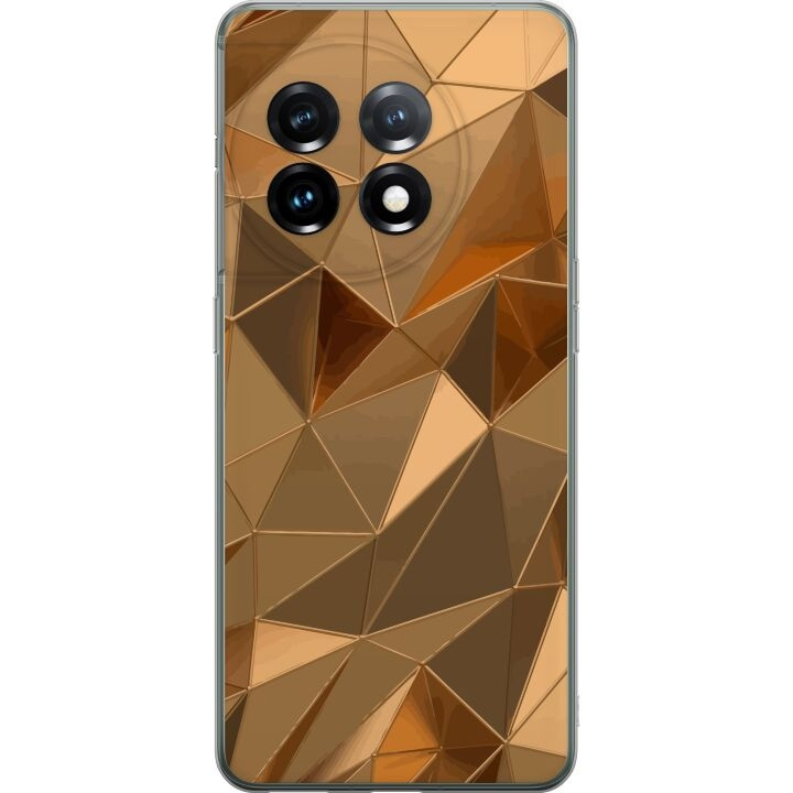 Mobiele hoes voor OnePlus 11 met 3D Goud ontwerp in de groep SMARTPHONE & TABLETS / Mobielbescherming / OnePlus bij TP E-commerce Nordic AB (A56444)