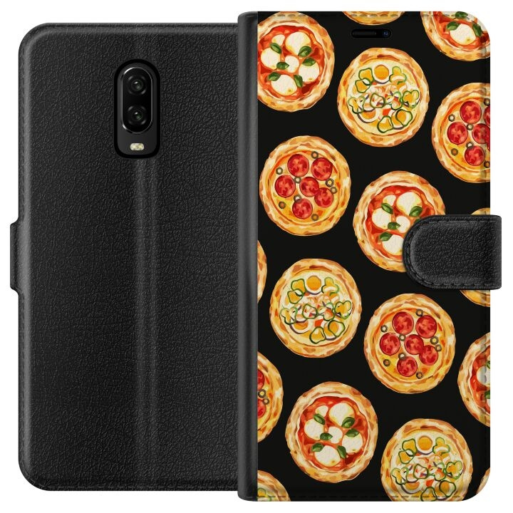 Portemonnee-hoesje voor OnePlus 6T met Pizza ontwerp in de groep SMARTPHONE & TABLETS / Mobielbescherming / OnePlus bij TP E-commerce Nordic AB (A56541)