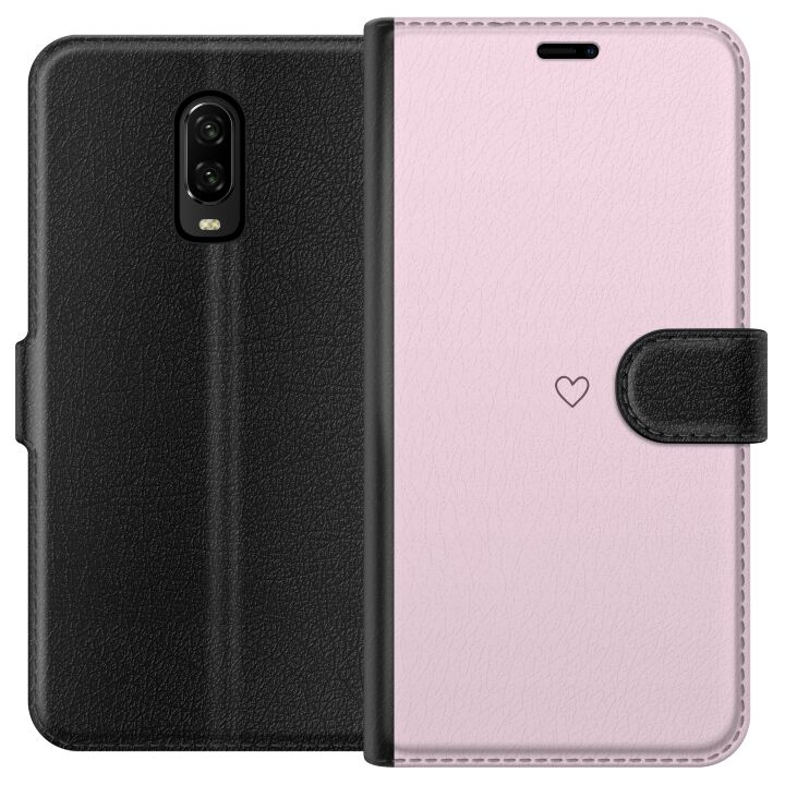 Portemonnee-hoesje voor OnePlus 6T met Hart ontwerp in de groep SMARTPHONE & TABLETS / Mobielbescherming / OnePlus bij TP E-commerce Nordic AB (A56547)