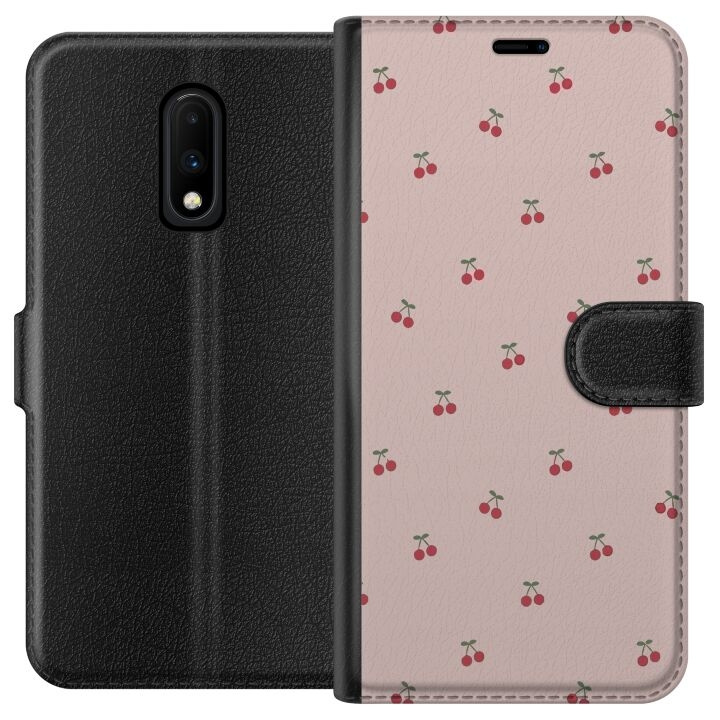 Portemonnee-hoesje voor OnePlus 7 met Kersen ontwerp in de groep SMARTPHONE & TABLETS / Mobielbescherming / OnePlus bij TP E-commerce Nordic AB (A56589)