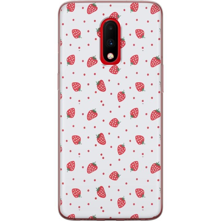 Mobiele hoes voor OnePlus 7 met Aardbeien ontwerp in de groep SMARTPHONE & TABLETS / Mobielbescherming / OnePlus bij TP E-commerce Nordic AB (A56626)