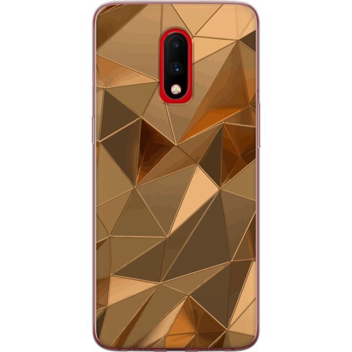 Mobiele hoes voor OnePlus 7 met 3D Goud ontwerp in de groep SMARTPHONE & TABLETS / Mobielbescherming / OnePlus bij TP E-commerce Nordic AB (A56633)