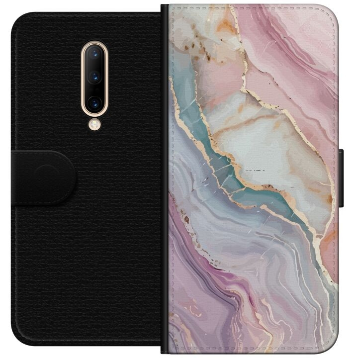 Portemonnee-hoesje voor OnePlus 7 Pro met Marmer ontwerp in de groep SMARTPHONE & TABLETS / Mobielbescherming / OnePlus bij TP E-commerce Nordic AB (A56658)