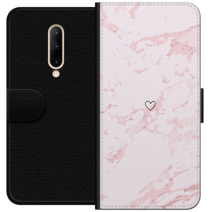 Portemonnee-hoesje voor OnePlus 7 Pro met Roze Hart ontwerp in de groep SMARTPHONE & TABLETS / Mobielbescherming / OnePlus bij TP E-commerce Nordic AB (A56659)