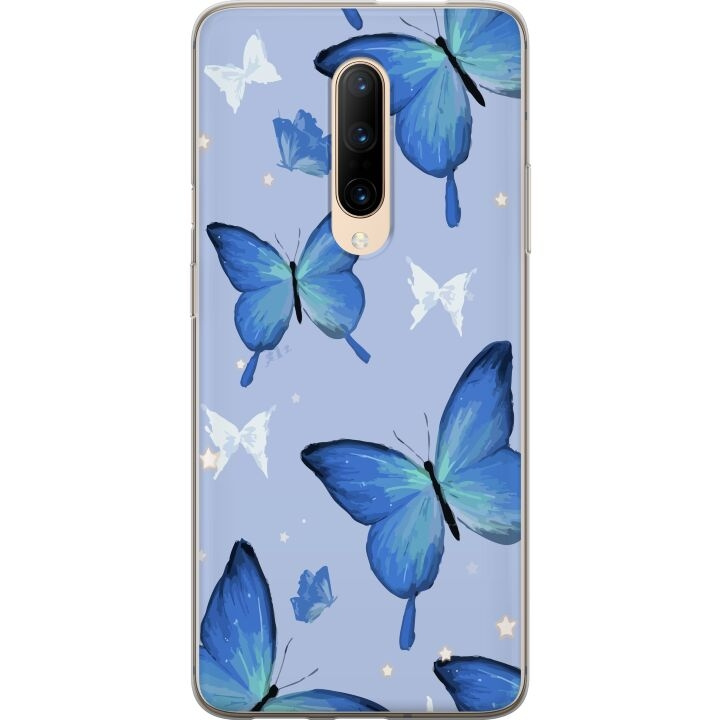 Mobiele hoes voor OnePlus 7 Pro met Blauwe vlinders ontwerp in de groep SMARTPHONE & TABLETS / Mobielbescherming / OnePlus bij TP E-commerce Nordic AB (A56679)