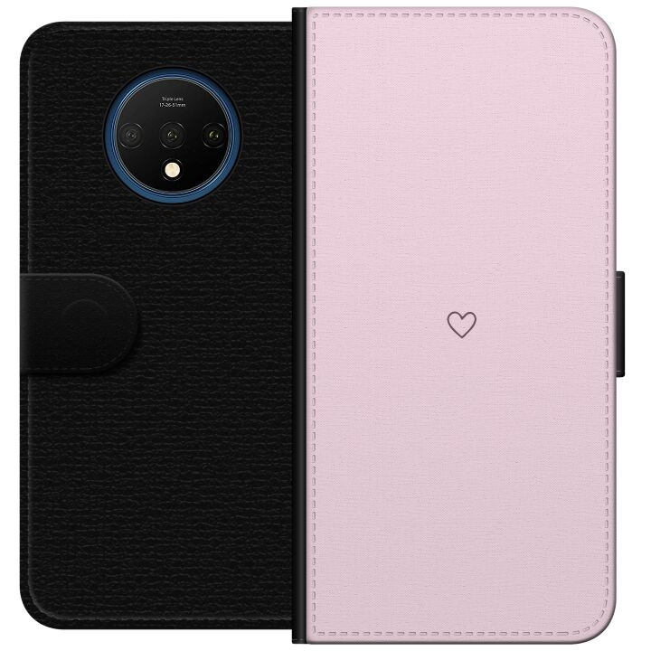 Portemonnee-hoesje voor OnePlus 7T met Hart ontwerp in de groep SMARTPHONE & TABLETS / Mobielbescherming / OnePlus bij TP E-commerce Nordic AB (A56709)