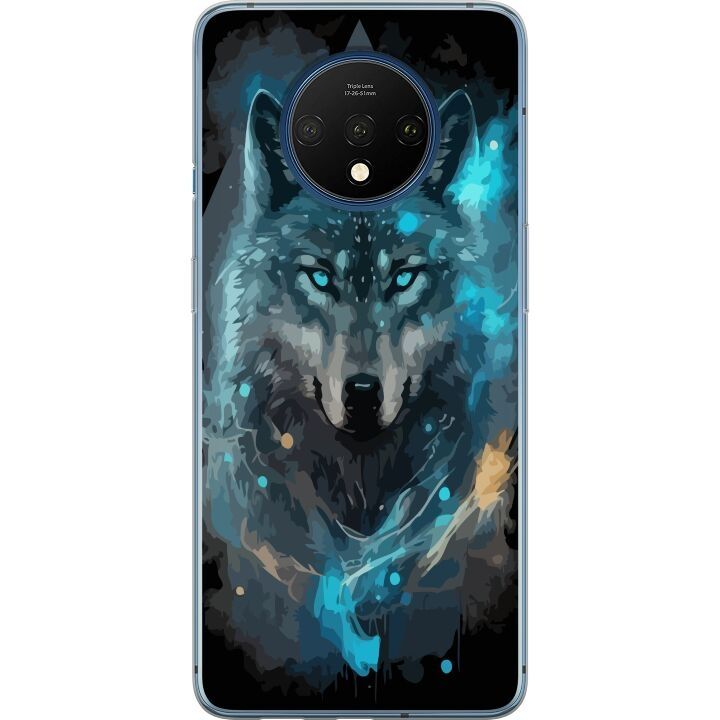 Mobiele hoes voor OnePlus 7T met Wolf ontwerp in de groep SMARTPHONE & TABLETS / Mobielbescherming / OnePlus bij TP E-commerce Nordic AB (A56722)