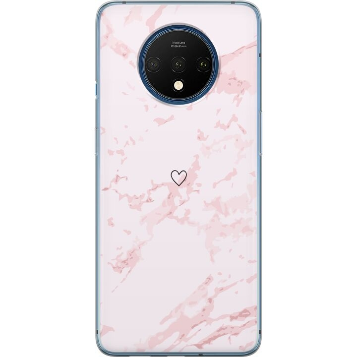 Mobiele hoes voor OnePlus 7T met Roze Hart ontwerp in de groep SMARTPHONE & TABLETS / Mobielbescherming / OnePlus bij TP E-commerce Nordic AB (A56740)