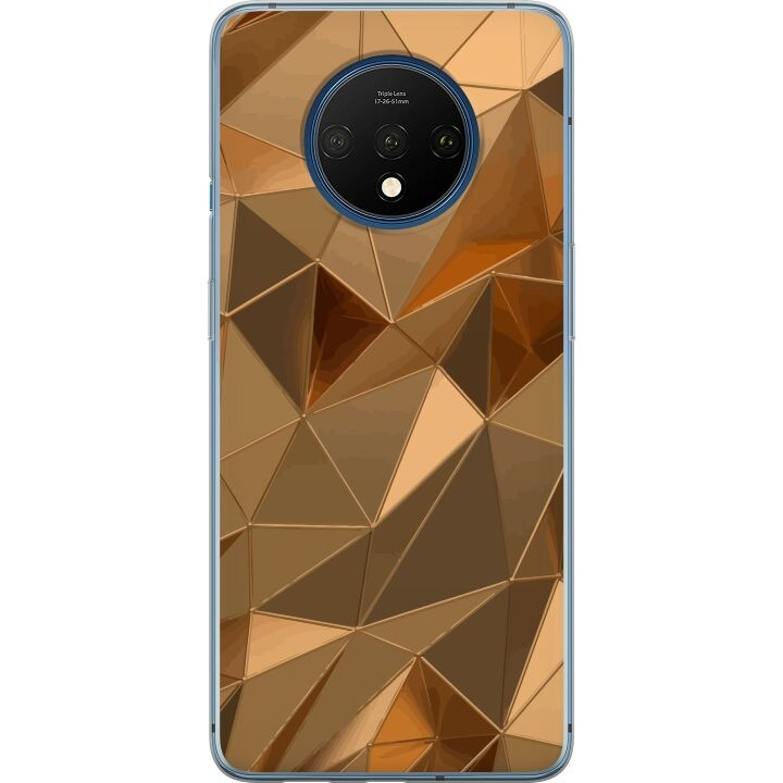 Mobiele hoes voor OnePlus 7T met 3D Goud ontwerp in de groep SMARTPHONE & TABLETS / Mobielbescherming / OnePlus bij TP E-commerce Nordic AB (A56741)