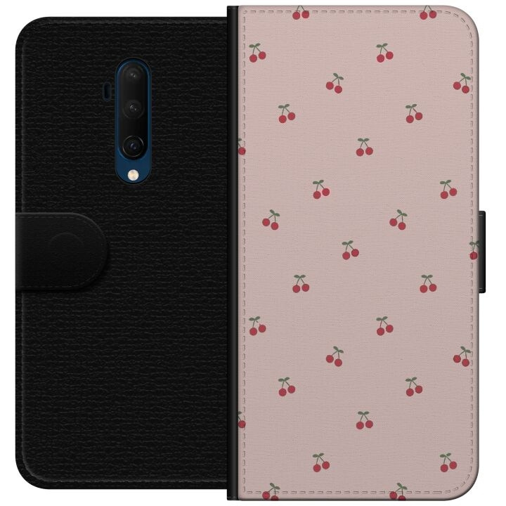 Portemonnee-hoesje voor OnePlus 7T Pro met Kersen ontwerp in de groep SMARTPHONE & TABLETS / Mobielbescherming / OnePlus bij TP E-commerce Nordic AB (A56751)