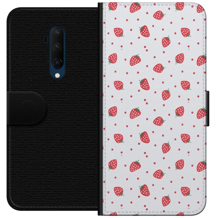 Portemonnee-hoesje voor OnePlus 7T Pro met Aardbeien ontwerp in de groep SMARTPHONE & TABLETS / Mobielbescherming / OnePlus bij TP E-commerce Nordic AB (A56761)