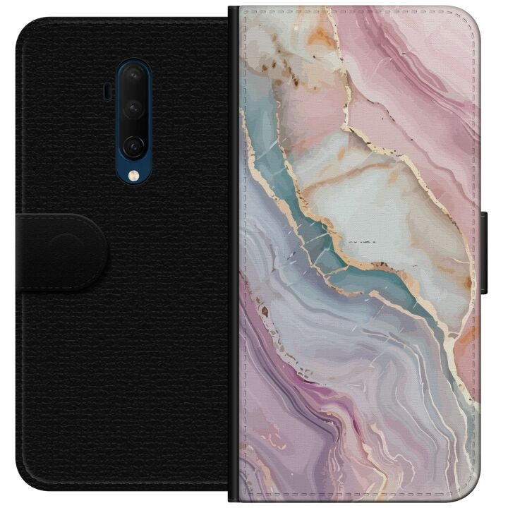 Portemonnee-hoesje voor OnePlus 7T Pro met Marmer ontwerp in de groep SMARTPHONE & TABLETS / Mobielbescherming / OnePlus bij TP E-commerce Nordic AB (A56766)