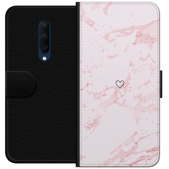 Portemonnee-hoesje voor OnePlus 7T Pro met Roze Hart ontwerp in de groep SMARTPHONE & TABLETS / Mobielbescherming / OnePlus bij TP E-commerce Nordic AB (A56767)