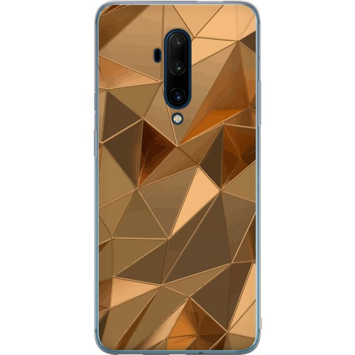 Mobiele hoes voor OnePlus 7T Pro met 3D Goud ontwerp in de groep SMARTPHONE & TABLETS / Mobielbescherming / OnePlus bij TP E-commerce Nordic AB (A56795)